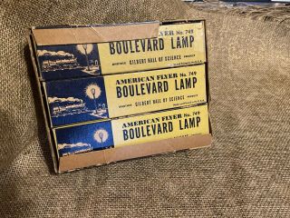 American Flyer 749 Boulevard Lamp Set Of 3 Outer Box And Individual Boxes