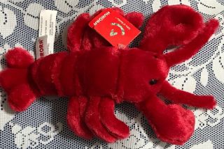 Aurora Red Lobster 8 " Beanbag Plush With Tag