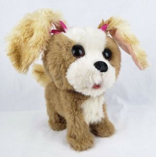 Hasbro Furreal Friends 2011 Barking Brown Puppy Dog Stuffed Animal Plush Toy 11 "