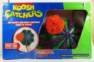 1997 Koosh Ball Catchers Looped Koosh Ball Outdoor Indoor Toss Catch Game Set