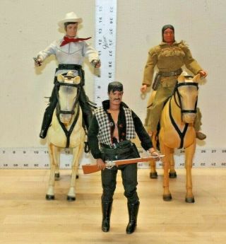 Vintage 1973 Gabriel The Lone Ranger,  Tonto And Butch Cavendish Action Figures