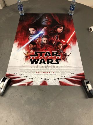 Star Wars The Last Jedi Double Sided Movie Poster 27x40 Mark Hamil