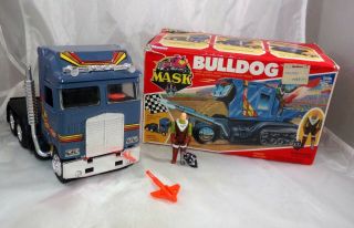 Vintage 1987 Kenner Mask Bulldog Vehicle W/ Figure & Box Complete