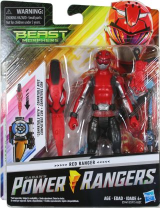 Power Rangers Beast Morphers 6 " Red Ranger Action Figure Hasbro