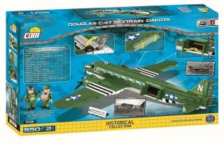 Douglas C - 47 Skytrain Dakota D - Day WWII Transport COBI Building Brick Set 5701 2