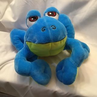 Toy Factory Plush Fritz The Frog Blue Stuffed Animal 14”