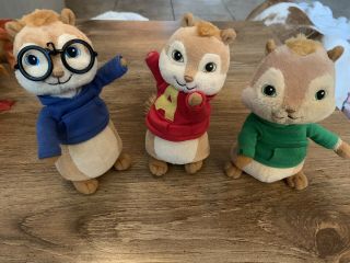 Ty Alvin And The Chipmunks Set Of 3 Plush Toys Alvin,  Simon & Theodore So Cute