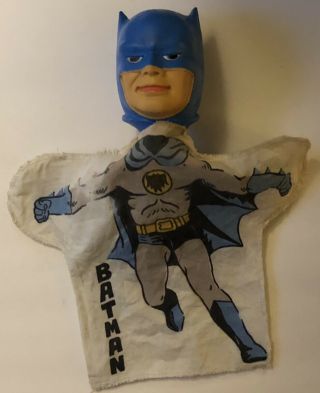 Vintage Batman Hand Puppet - By Ideal Toy Corp 1966 Wow.  99 Cent Starting Bid