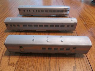 Vintage Athearn Ho Scale Silver Passenger Cars Set Of 3