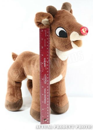 Dan Dee Rudolph Red Nosed Reindeer Stuffed Plush Toy Sound Light Up Nose