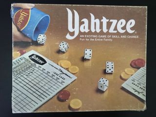 Vintage 1970 Yahtzee Family Board Game Milton Bradley,  Word Yahtzee