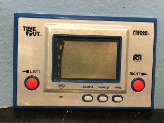 1980 Nintendo Mego Rare Vintage Handheld Time Out / Fireman Video Game