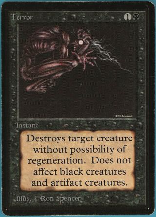 Terror Beta Pld - Sp Black Common Magic The Gathering Card (id 82783) Abugames