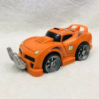 Fisher Price Shake N Go Crash Ups Orange Race Car Toy 88 Mattel &