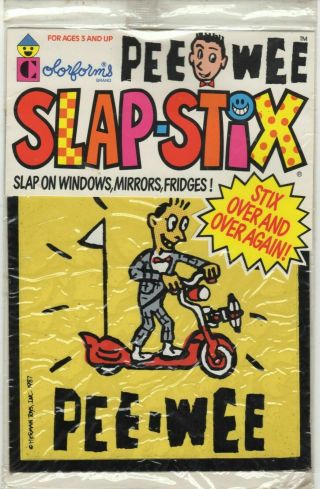 Pee Wee Herman - 1987 - Colorforms - Slap - Stix Decal - Pee Wee 