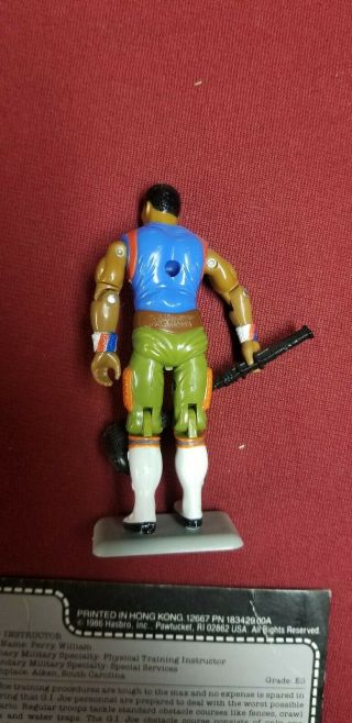 Gi Joe The Fridge William Perry Action Figure,  1987 - Complete