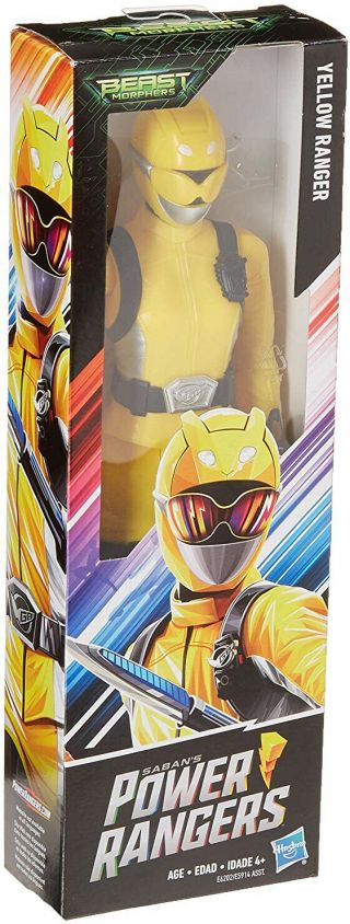 Hasbro Power Rangers Beast Morphers Action Figure 12 - Inch Yellow Ranger Toy Gift