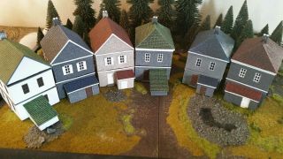 6 Houses W/add - Ons For Flames Of War Team Yankee Battlefield In A Box Terrain