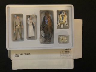 Star Wars Hasbro 2005 Early Bird Kit 4 Figure Set Mail Away Luke R2d2 Leia Chewy