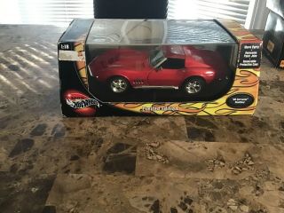 Hot Wheels 69 Corvette Modified Limited Edition Scale 1:18 Red Die Cast 2003