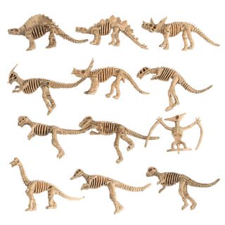 Assorted Dinosaur Prehistoric Fossil Skeleton Figures 12pcs Model Building Kits 2