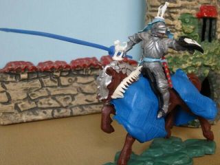 Britains Swoppet Knight,  Mounted Charging With Lance To Side,  Toy Soldiers,  Uk