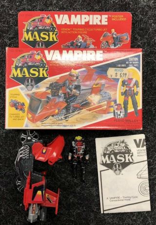 1986 Kenner Mask " Vampire " Venom Touring Cycle/turbo Jet Still In The Box