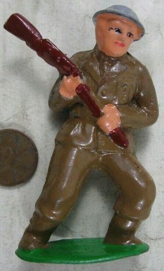 Vintage Barclay Manoil Soldier Clubbing Hand To Hand Combat