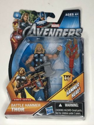 Thor: The Mighty Avenger Action Figure 01 Battle Hammer Thor 3.  75 Inch