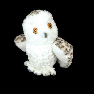 Wild Republic Spotted Snow Owl Plush Toy Stuffed Animal 13 " White Brown)