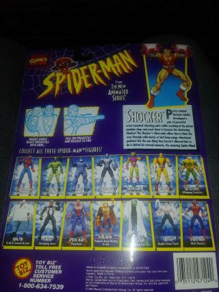 TOY BIZ Spider - man Shocker Action Figure Animated Series 1994 47124 2
