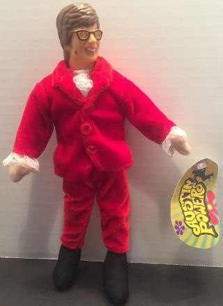 Austin Powers Figure Doll 9 1/2 " Red Velvet Suit Yeah Baby With Tag