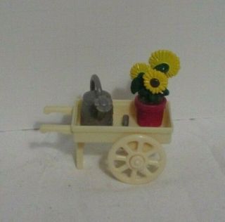 Calico Critters Sylvanian Families Flowers/gardening Cart With Accessories