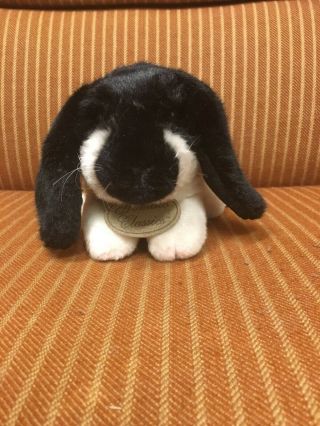 Russ Yomiko Classics Lop Ear Bunny Rabbit White /black 10 " Stuffed Plush