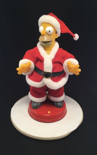 The Simpsons Talking Dancing Homer Simpson Santa Claus 2002 Christmas Gemmy