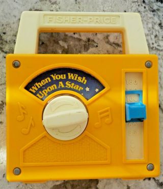 Vintage 1980 Fisher Price Radio Wind Up Music Box When You Wish Upon A Star 793