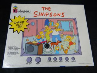 Vintage The Simpsons Colorforms Deluxe Play Set 1990