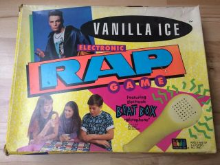 1991 Vanilla Ice Electronic Rap Beat Box Board Game Vintage Hip Hop Complete