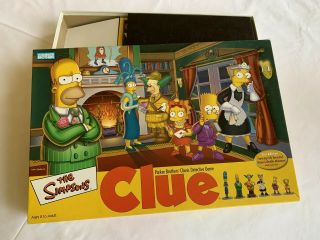 The Simpsons Clue Board Game 2nd Edition 2002 Parker Bros Complete