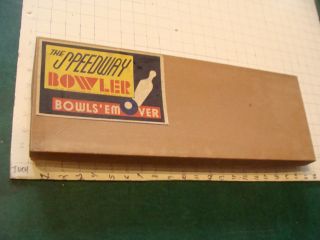 Vintage Game: The Speadway Bowler Advance Games 1930 