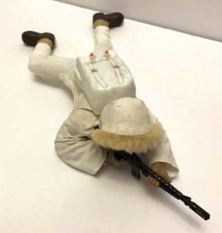 Vintage Battery Operated Crawling Army Man Snow Soldier Toy Figure White