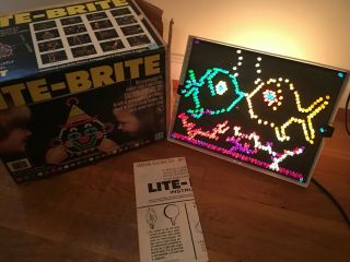 Vintage Lite Brite W/ Box,  Pegs And Instructions
