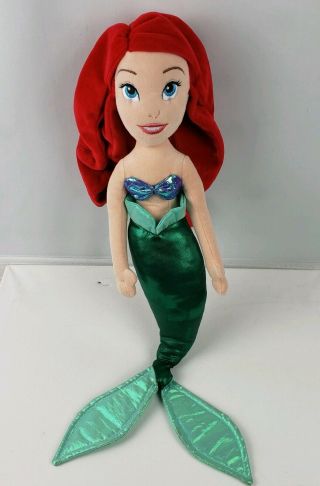 Disney Store 21 " Plush Princess Ariel Doll The Little Mermaid
