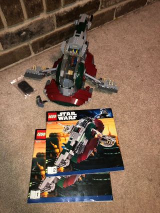 Lego Star Wars Slave 1 8097 Ship Is Complete,  Missing 2 Minifigs