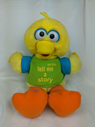Tell Me A Story Big Bird Sesame Street 1993 Talking Plush Stuffed Animal
