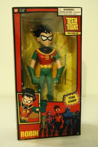 Teen Titans Go Robin 10 " Figure Bandai Collectible Dc Nib Vtg 2004