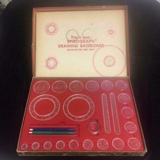 Vintage 1967 Spirograrph Set Kenner Complete Except 2 Pens Missing