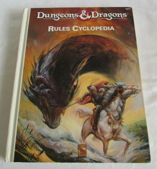 Dungeons And Dragons Rules Cyclopedia D&d By Tsr 1071 Roleplaying Book Ex