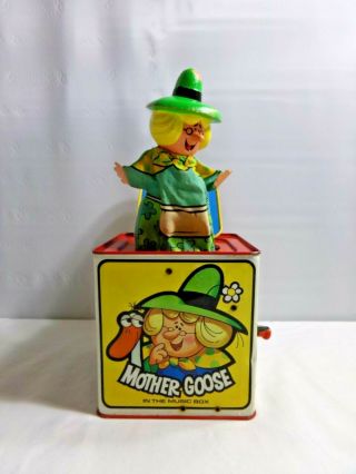 Vintage Mattel Mother Goose In The Music Box Jack In The Box Toy
