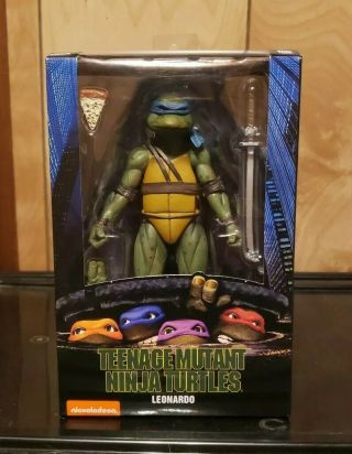 Neca Teenage Mutant Ninja Turtles Leonardo 1990 Movie Gamestop Exclusive Figure